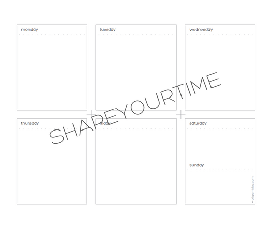 Digital Download of Origami Day HorizontalLayout Folding Weekly Planning Sheet