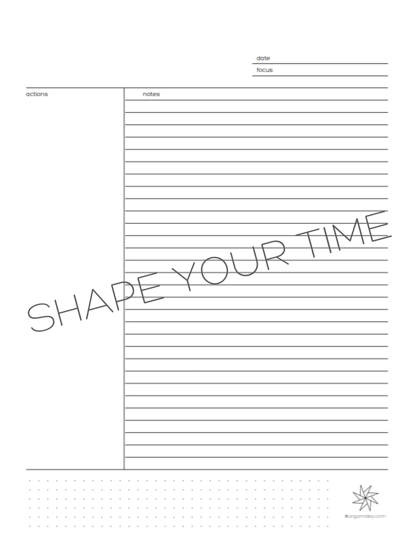 Digital Productivity Pad for use on a tablet